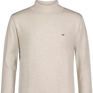 Boys' Pullover Turtleneck Sweater, Logo Detailing, Ribbed Neckline